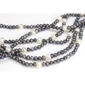 elegant colier de perle tahitiene " seed pearls " & perle de cultura